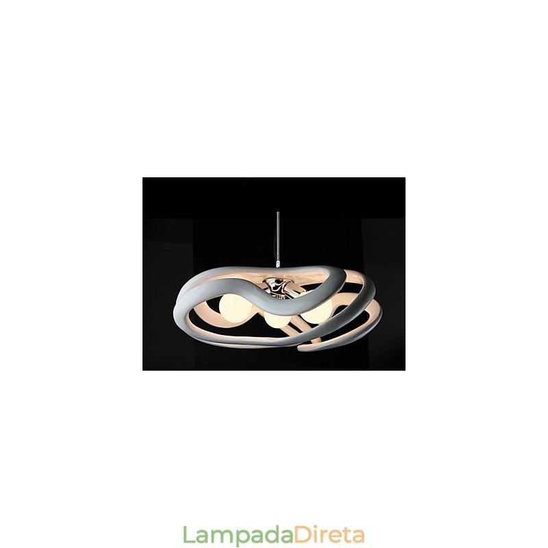 Luminária pendente de resina com pintura contemporânea moderna