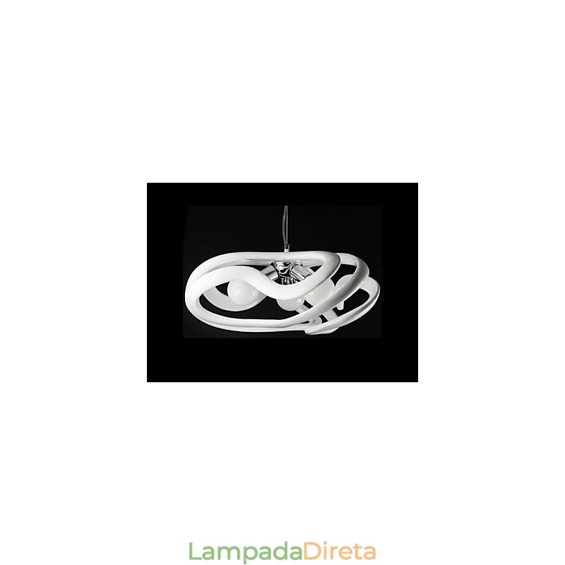Luminária pendente de resina com pintura contemporânea moderna
