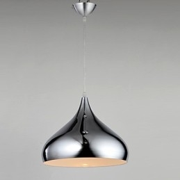Luminária pendente moderna e contemporânea em metal cromado estilo mini