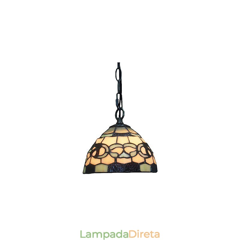 1 Luminária pendente com cúpula de vidro
