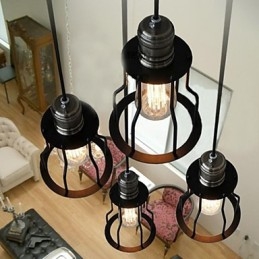 Luminária pendente estilo vintage clássico tradicional mini com pintura