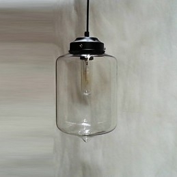 Pendente de design de garrafa 1 luz minimalista pintura de ferro