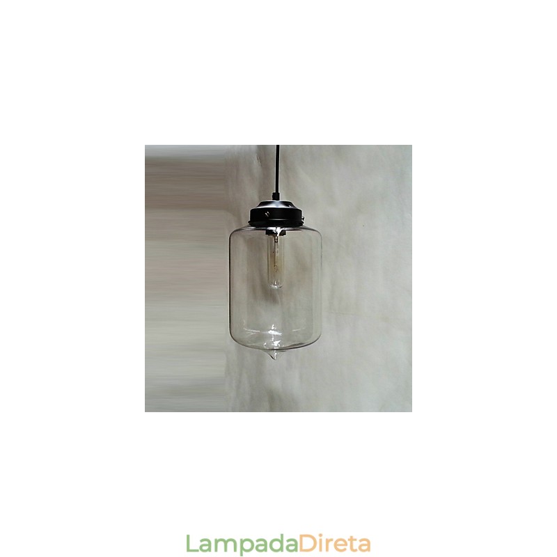 Pendente de design de garrafa 1 luz minimalista pintura de ferro