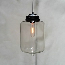 Pendente de design de garrafa 1 luz minimalista pintura de ferro