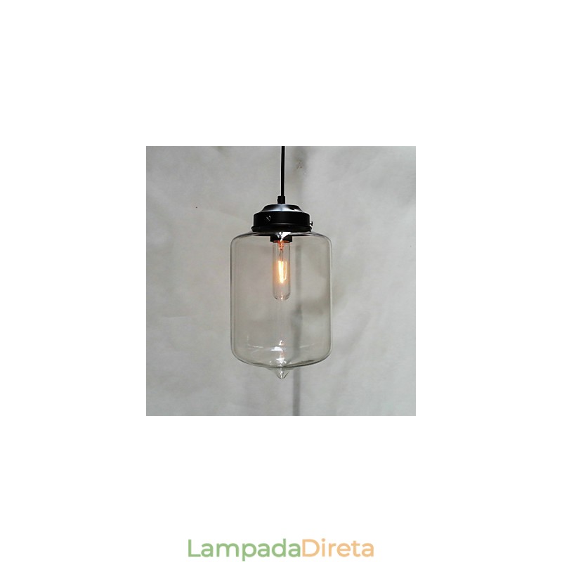 Pendente de design de garrafa 1 luz minimalista pintura de ferro