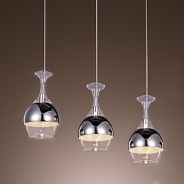 Pendente Criativo de 3 Luzes em Estilo Francês em Forma de Taça