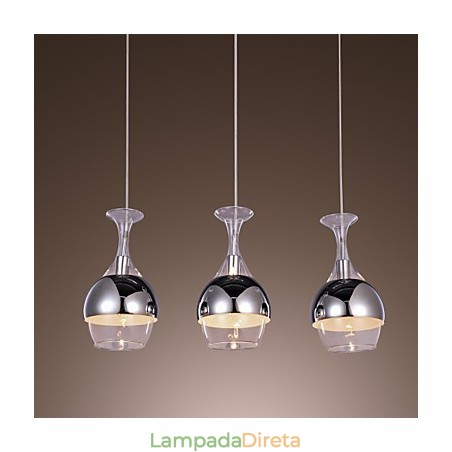 Pendente moderno criativo de 3 luzes em forma de taça Pendente moderno criativo de 3 luzes em forma de taça