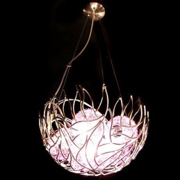 Lustre de cristal moderno e contemporâneo com tigela e pingente de luz