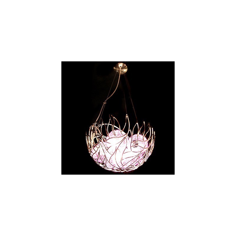Lustre de cristal moderno e contemporâneo com tigela e pingente de luz