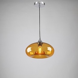 Característica moderna 1 pingente de luz com sombra transparente