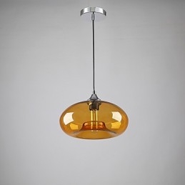 Característica moderna 1 pingente de luz com sombra transparente