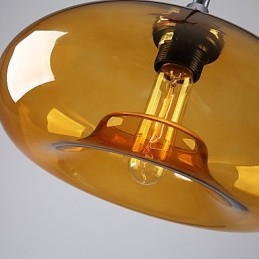 Característica moderna 1 pingente de luz com sombra transparente