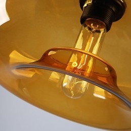Característica moderna 1 pingente de luz com sombra transparente