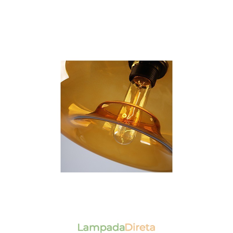 Característica moderna 1 pingente de luz com sombra transparente