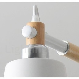 Lustre de madeira moderno e contemporâneo de 8 luzes