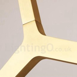 Lustre moderno contemporâneo de 6 luzes e 2 níveis (preto dourado)