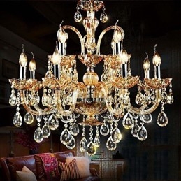 Lustre de Cristal Moderno Contemporâneo Tradicional Clássico Vidro