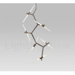 Lustre moderno contemporâneo de 12 luzes (preto dourado)