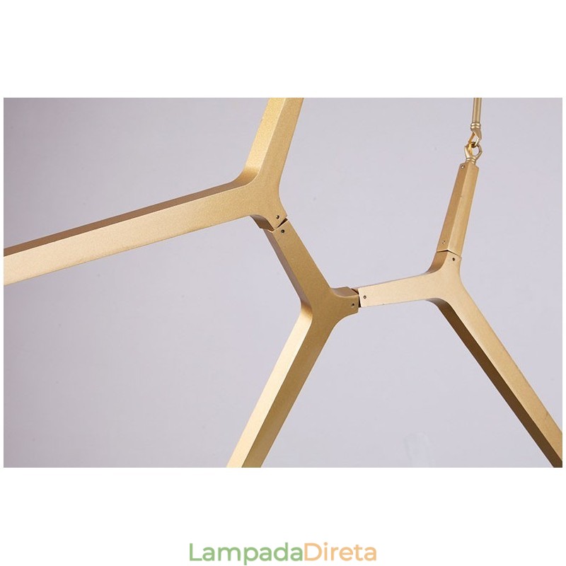 Lustre moderno contemporâneo de 12 luzes (preto dourado)