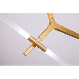 Lustre moderno contemporâneo de 12 luzes (preto dourado)