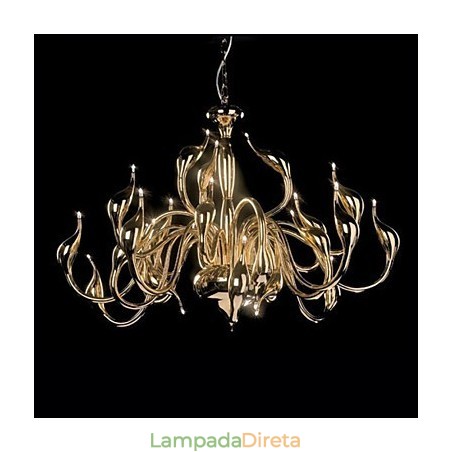 Lustre moderno 24 luzes G4 banhado a ouro Lustre moderno 24 luzes G4 banhado a ouro