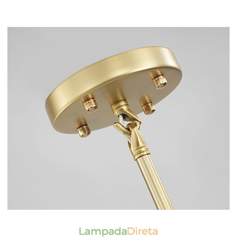 Lustre moderno contemporâneo de 20 luzes (preto dourado)