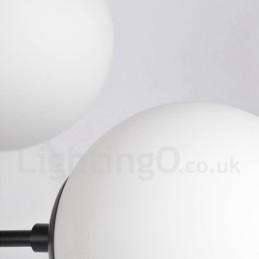 Lustre de metal preto, moderno, contemporâneo, de 8 luzes, 2 níveis, com cúpula de vidro