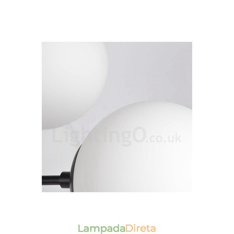 Lustre de metal preto de 12 luzes e 2 níveis com cúpula de vidro estilo contemporâneo moderno