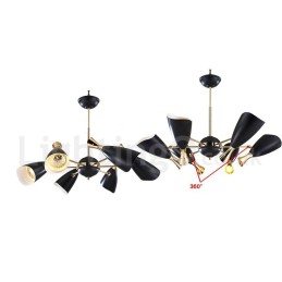 Lustre moderno contemporâneo de 6 luzes