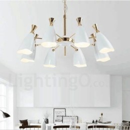 Lustre moderno estilo contemporâneo com 8 luzes