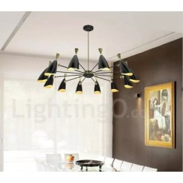 Lustre de 12 luzes estilo contemporâneo moderno