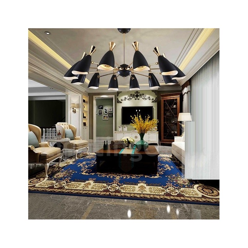Lustre de 12 luzes estilo contemporâneo moderno