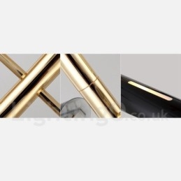 Lustre moderno contemporâneo de 2 níveis e 4 luzes