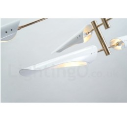 Lustre moderno contemporâneo de 3 níveis e 6 luzes