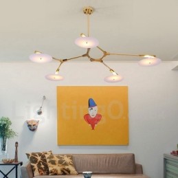 Lustre moderno contemporâneo de 5 luzes