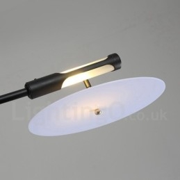 Lustre moderno contemporâneo preto de 8 luzes