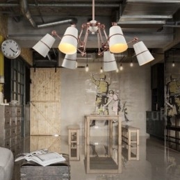 Lustre de 6 luzes com luz de estilo contemporâneo moderno