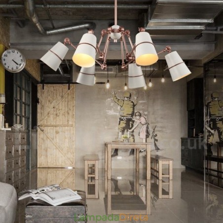 Lustre de 6 luzes com luz de estilo contemporâneo moderno Lustre de 6 luzes com luz de estilo contemporâneo moderno