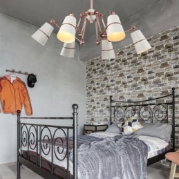 Lustre de 6 luzes com luz de estilo contemporâneo moderno
