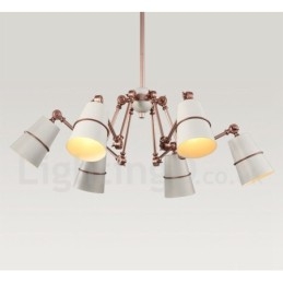Lustre de 6 luzes com luz de estilo contemporâneo moderno