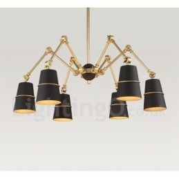 Lustre de 6 luzes com luz de estilo contemporâneo moderno