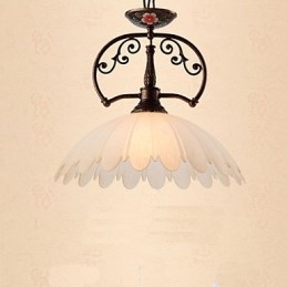 Luminária pendente retrô pintada à mão com arte Iluminação de luminária