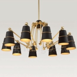 Lustre de 10 luzes com luz de estilo contemporâneo moderno