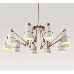 Lustre de 10 luzes com luz de estilo contemporâneo moderno