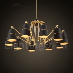 Lustre de 10 luzes com luz de estilo contemporâneo moderno