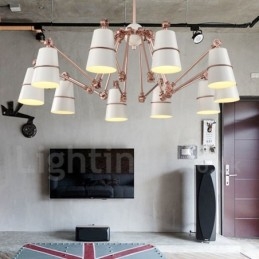 Lustre de 10 luzes com luz de estilo contemporâneo moderno
