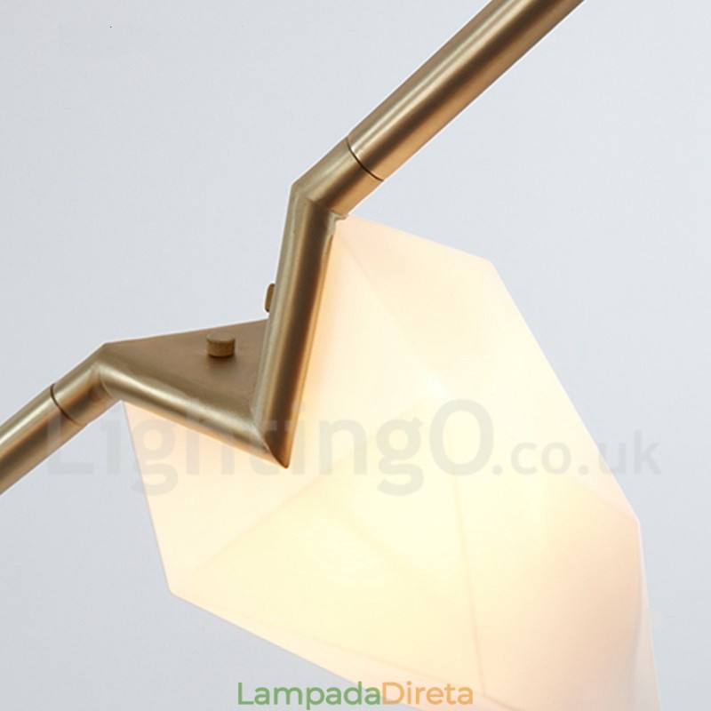 Lustre moderno contemporâneo de 8 luzes