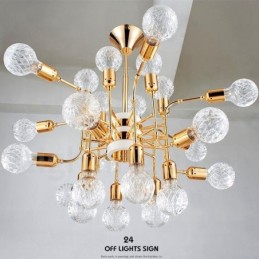 Lustre moderno contemporâneo de 4 níveis com 24 luzes