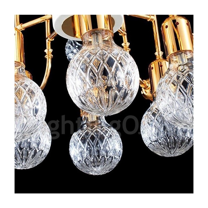 Lustre moderno contemporâneo de 4 níveis com 24 luzes