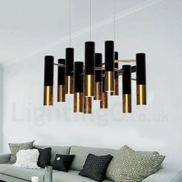 Lustre moderno contemporâneo de 13 luzes, luminária de nível único